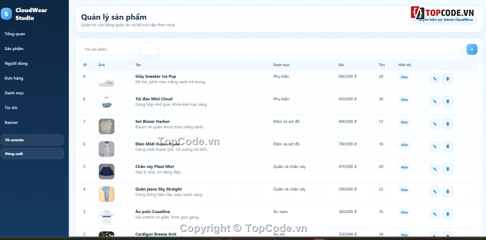 web bán quần áo,bán quần áo,quần áo,web quần áo